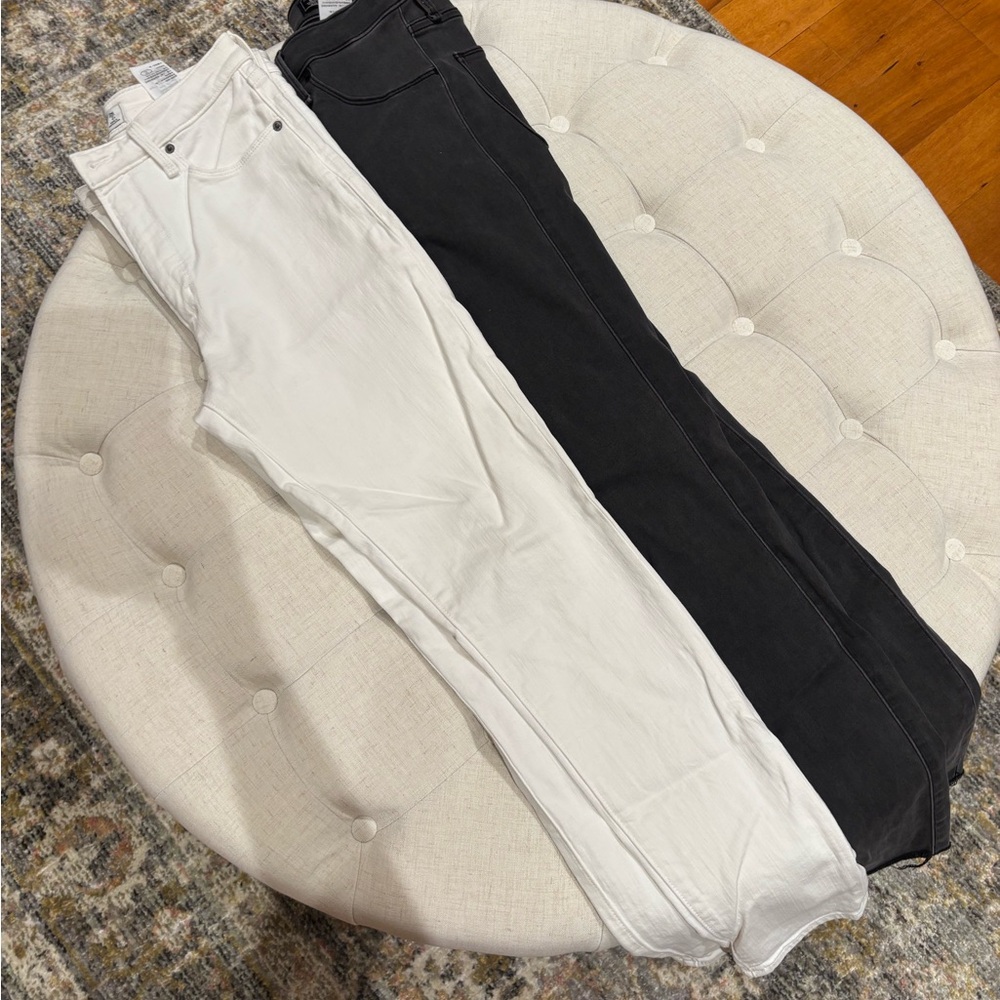 Abercrombie & Fitch Black and White Skinny Jeans